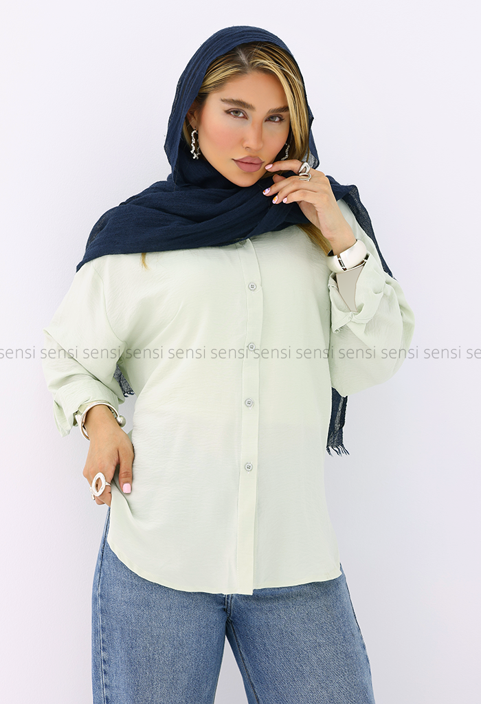 شومیز زنانه کمربندی پشت باز کد1006311